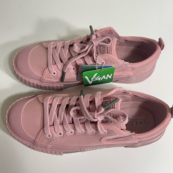 Skechers Pink Sneakers Size 6.5 Memory Foam Vegan - Picture 2 of 6